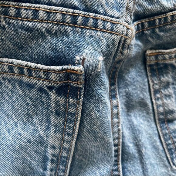 Zara High Wasted, Mom Fit Stone Wash Denim - Picture 8 of 8